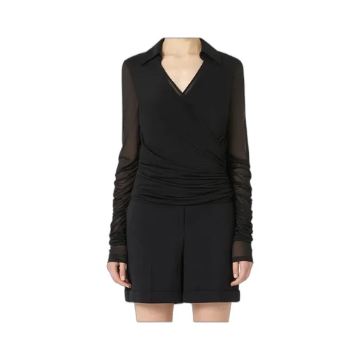 Jersey And Tulle Blouse