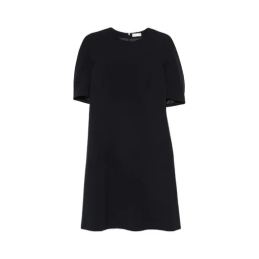Puff-Sleeve Midi Dress