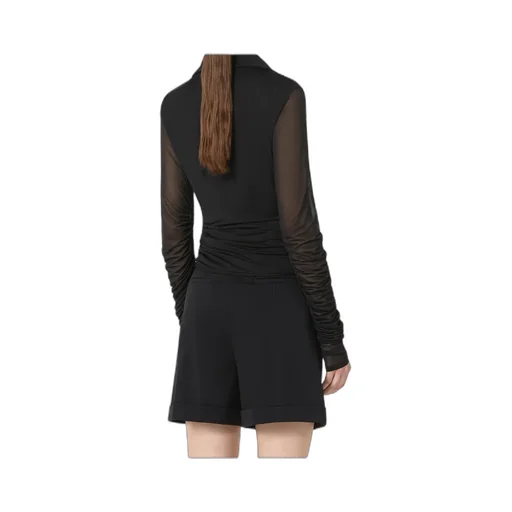 Jersey And Tulle Blouse