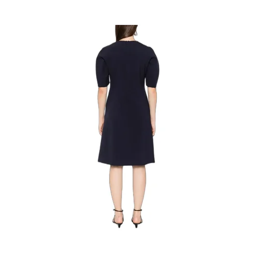Puff-Sleeve Midi Dress