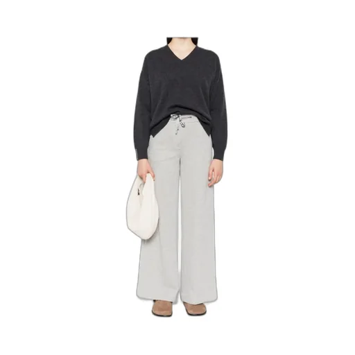 Drawstring-Waist Wide-Leg Trousers