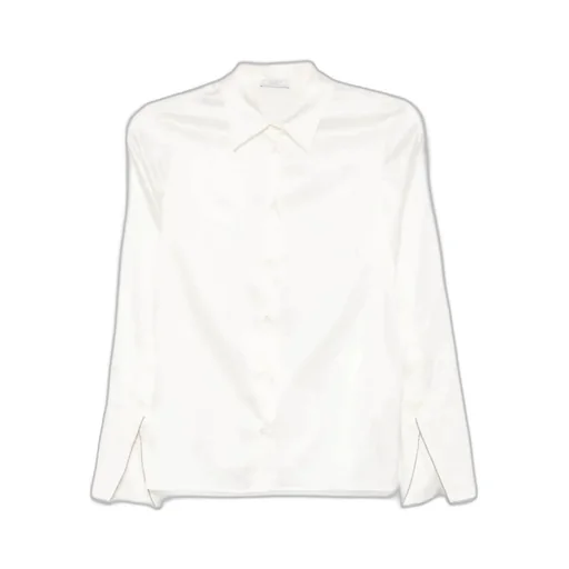 Long-Sleeve Satin Shirt
