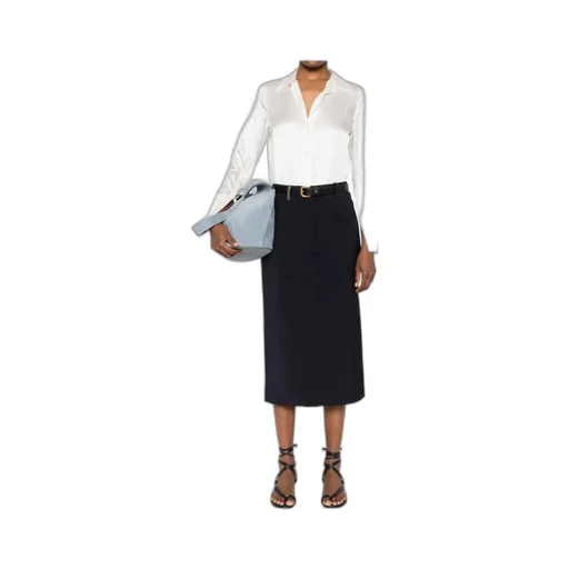 Long-Sleeve Satin Shirt