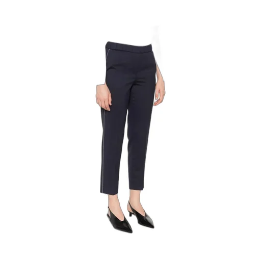 Elasticated-Waist Side-Stripe Trousers