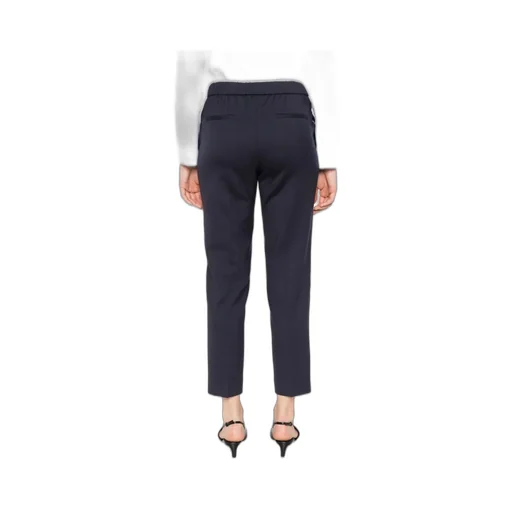 Elasticated-Waist Side-Stripe Trousers