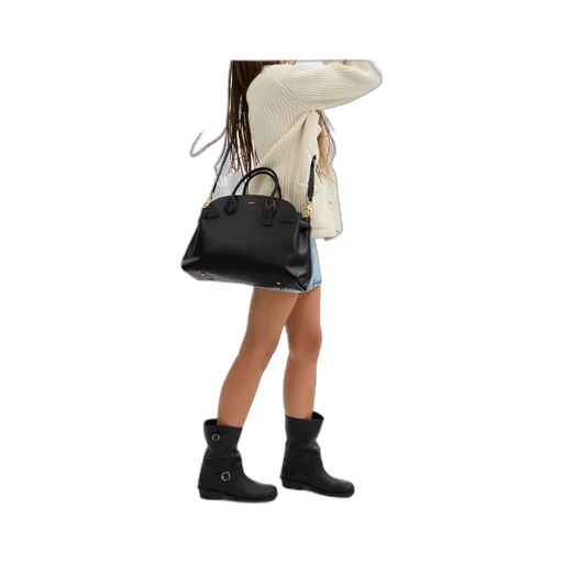 Empire Leather Top-Handle Tote Bag