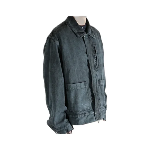 Dries Van Noten Straight Hem Denim Bomber Jacket
