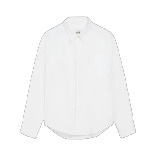 Ami Paris Ami De Coeur Logo Embossed Boxy Shirt