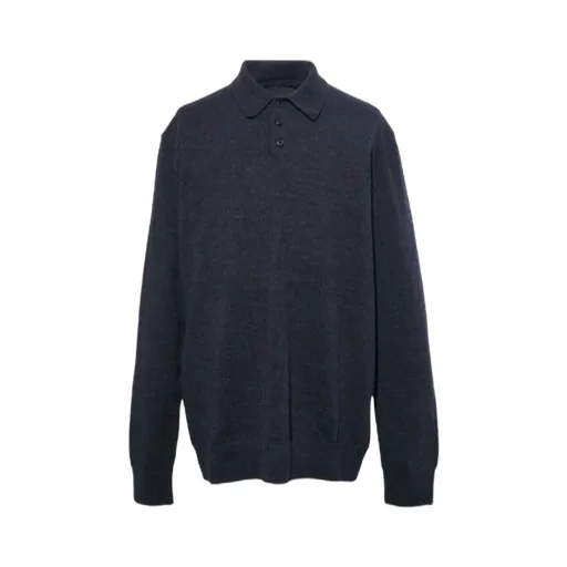 Elbow-Patch Wool Polo Shirt