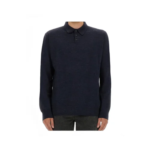 Elbow-Patch Wool Polo Shirt