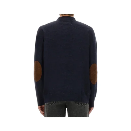 Elbow-Patch Wool Polo Shirt
