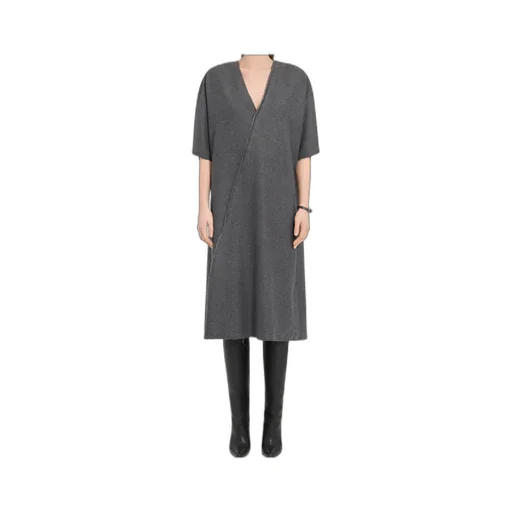 Mm6 Maison Margiela Short-Sleeved V-Neck Dress