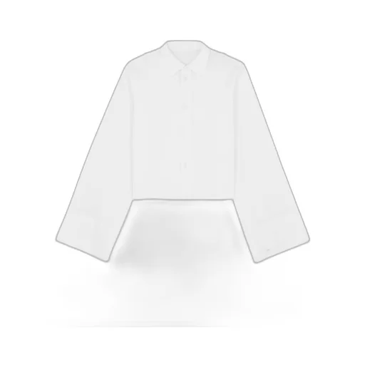 Mm6 Maison Margiela Bell-Sleeved Cropped Shirt