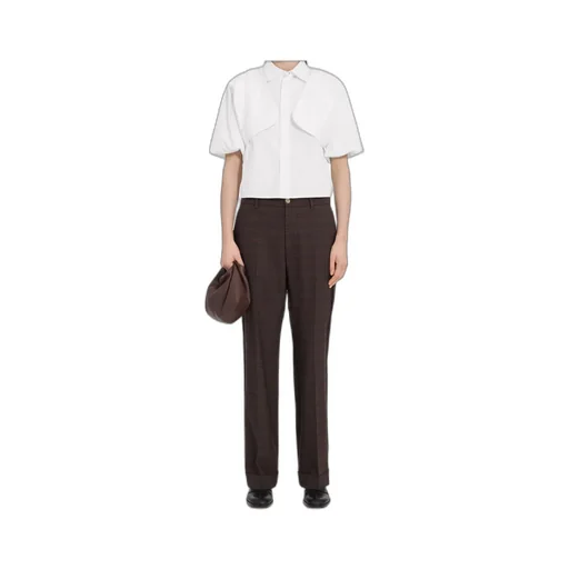 Mm6 Maison Margiela Bell-Sleeved Cropped Shirt