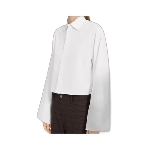 Mm6 Maison Margiela Bell-Sleeved Cropped Shirt