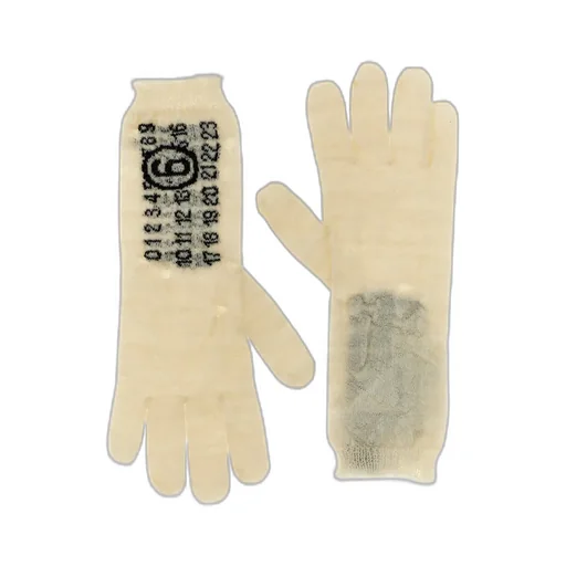 Mm6 Maison Margiela Numbers-Motif Gloves