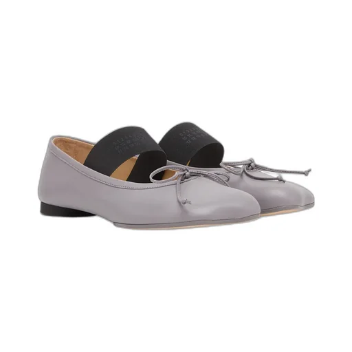 Mm6 Maison Margiela Anatomic Numbers-Motif Bow-Detailed Ballerinas