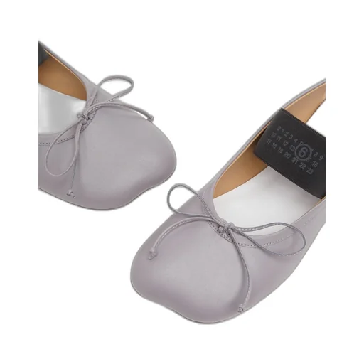 Mm6 Maison Margiela Anatomic Numbers-Motif Bow-Detailed Ballerinas