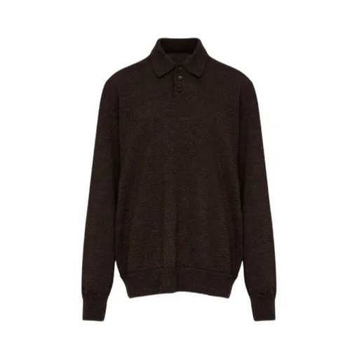 Elbow-Patch Wool Polo Shirt