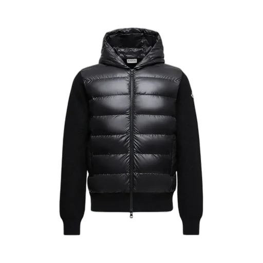 Moncler Zip-Up Padded Knitted Sweatshirt