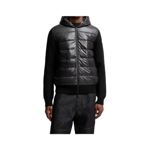 Moncler Zip-Up Padded Knitted Sweatshirt