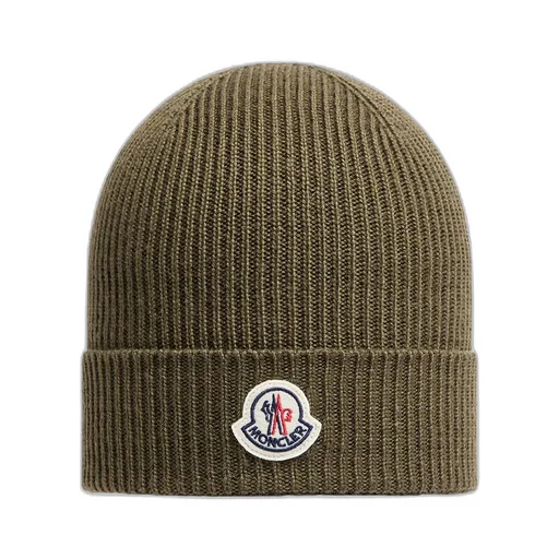 Moncler Logo Patch Knitted Beanie