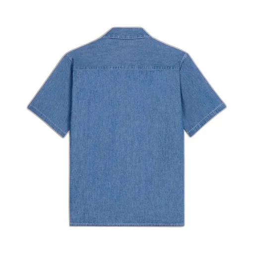 Short-Sleeved Shirt In Cotton Denim