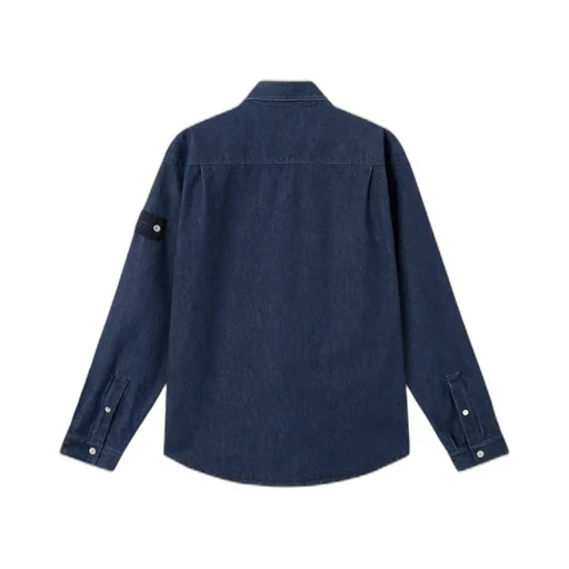 Stone Island Logo Patch Long Sleeved Shirt Jacket