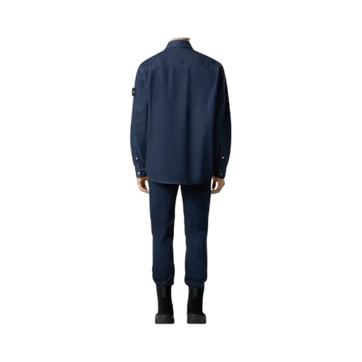 Stone Island Logo Patch Long Sleeved Shirt Jacket