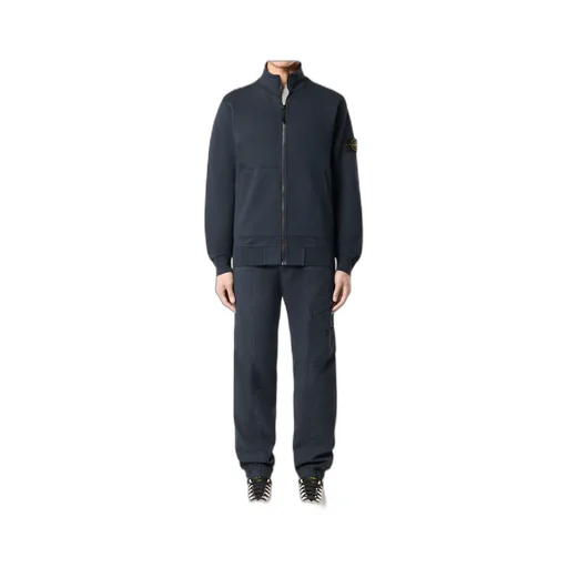 Stone Island Compass Patch Zip Up Sweatshirt
