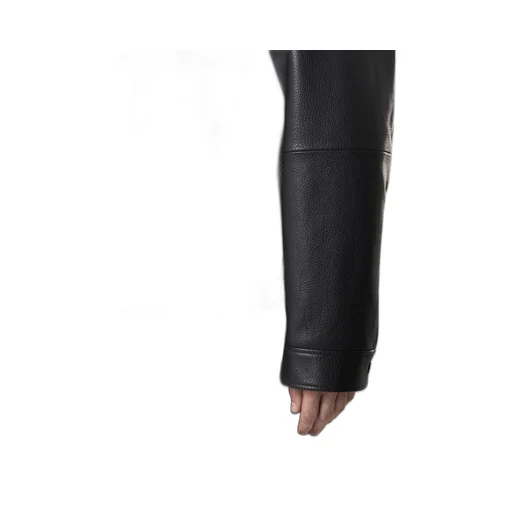 Panelled Zip-Fastening Leather Jacket