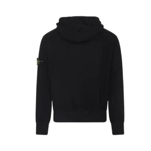 Stone Island Oversized Fit Hooded Zip-Up Sweatshirt