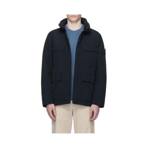 Stone Island Logo Patch Zip-Up Padded Jacket