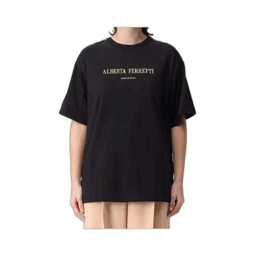 Alberta Ferretti Logo Printed Crewneck T-Shirt