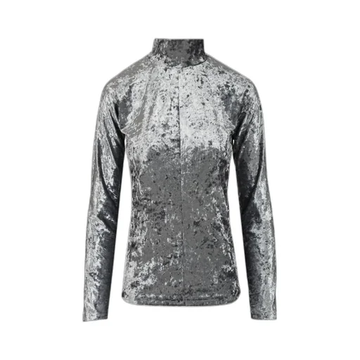 Forte Forte Iridescent Velvet High-Collar Top
