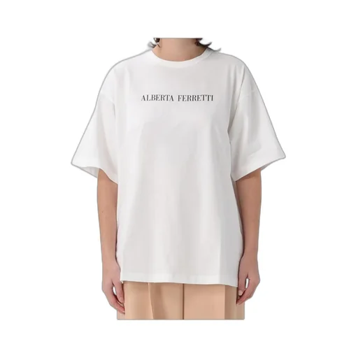 Alberta Ferretti Logo Printed Crewneck T-Shirt