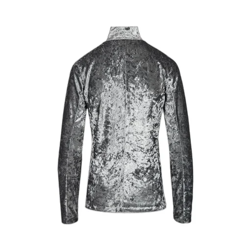 Forte Forte Iridescent Velvet High-Collar Top