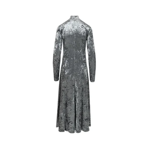 Forte Forte High Collar Velvet Midi Dress