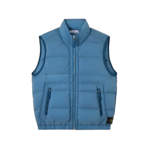 Stone Island Logo Patch Zip-Up Vest