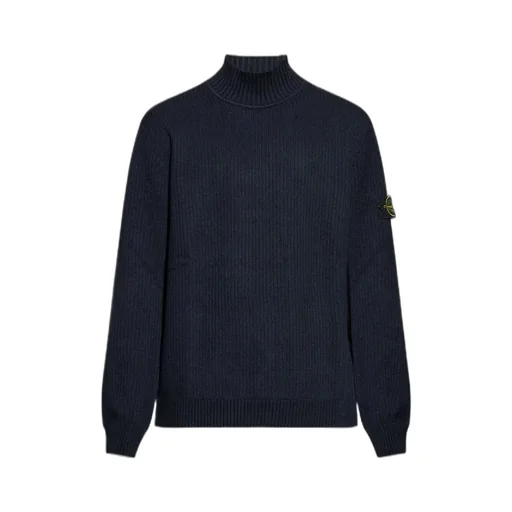 Stone Island Logo Patch Turtleneck Jumper