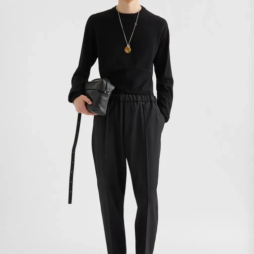Technical Gabardine Tapered Trousers