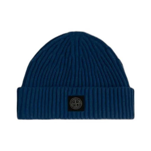 Stone Island Compass Patch Ribbed Beanie