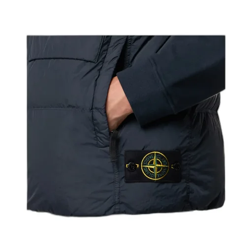 Stone Island Logo Patch High Neck Sleeveless Vest