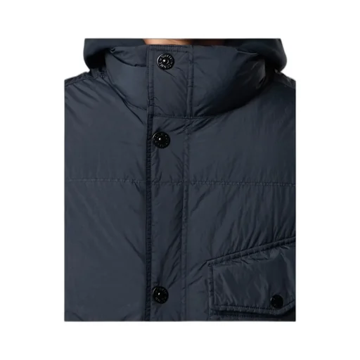Stone Island Logo Patch High Neck Sleeveless Vest