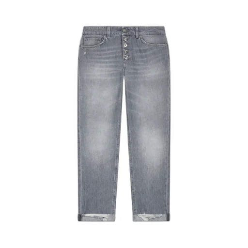 Button Distressed Trousers
