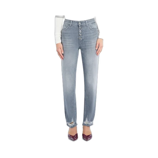 Button Distressed Trousers