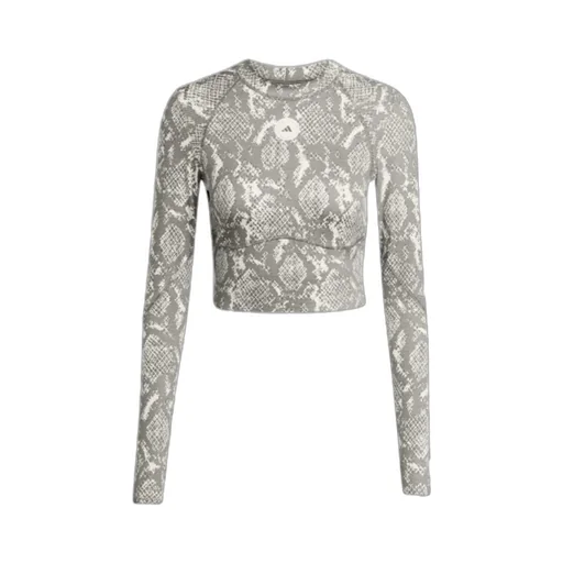 Snake-Print Long-Sleeve Top