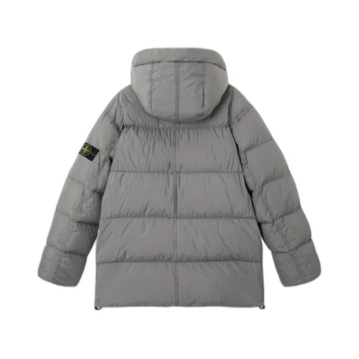 Stone Island Logo Patch Hooded Coat