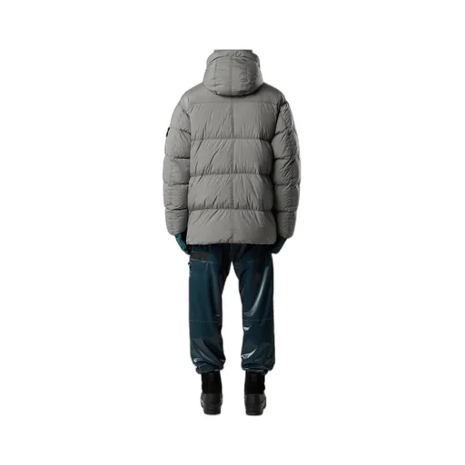 Stone Island Logo Patch Hooded Coat