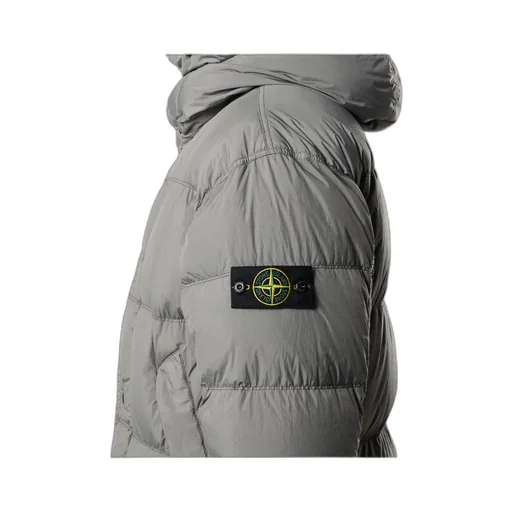 Stone Island Logo Patch Hooded Coat